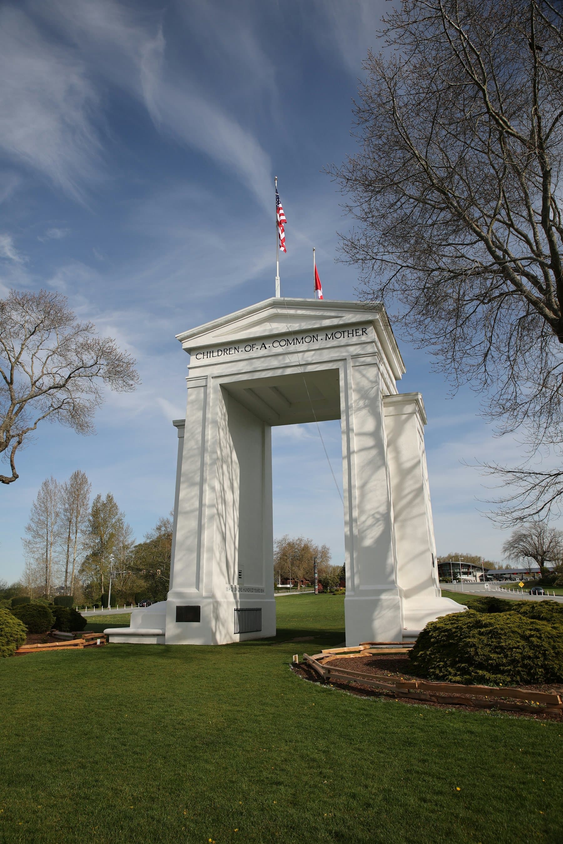 The Peace Arch monument at the Canada–US border crossing